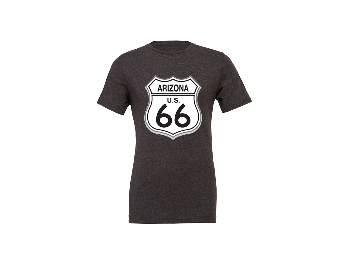 "close up image, Classic Route 66 Arizona Short Sleeve T-Shirt"