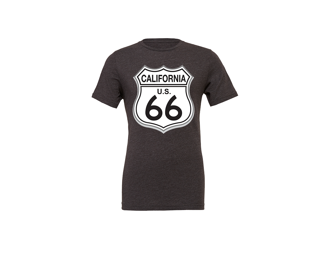 'close up image, Classic Route 66 California Short Sleeve T-Shirt"