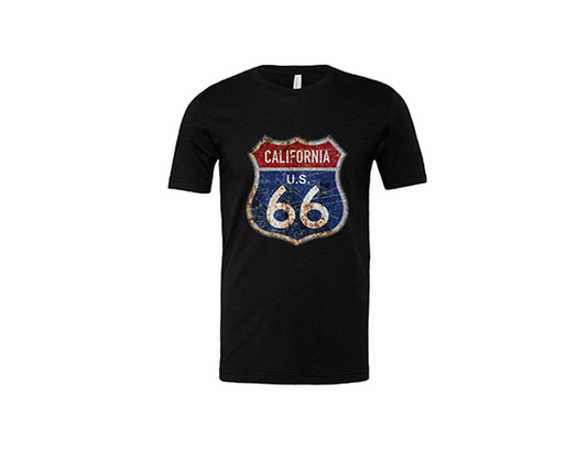 "close up image, California Route 66 Short Sleeve T-Shirt"