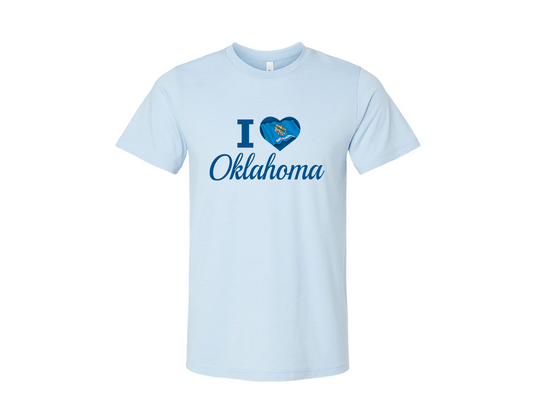 "close up image, I Love Oklahoma Short Sleeve T-Shirt"