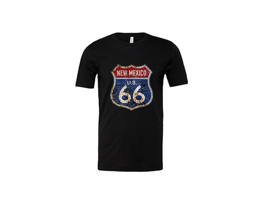 "close up image, New Mexico Route 66 Short Sleeve T-Shirt"