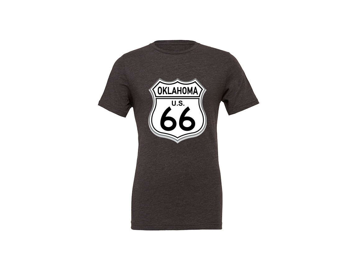 "close up image, Classic Route 66 Oklahoma Short Sleeve T-Shirt"