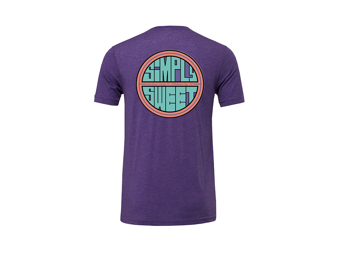 "close upimage, Simply Sweet Purple Short Sleeve T-Shirt"