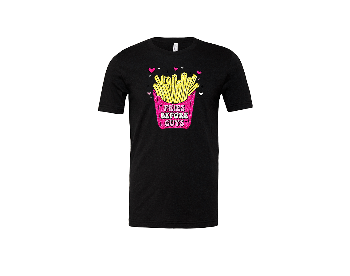 "close up image, Valentine's Fries Guys T-Shirt"