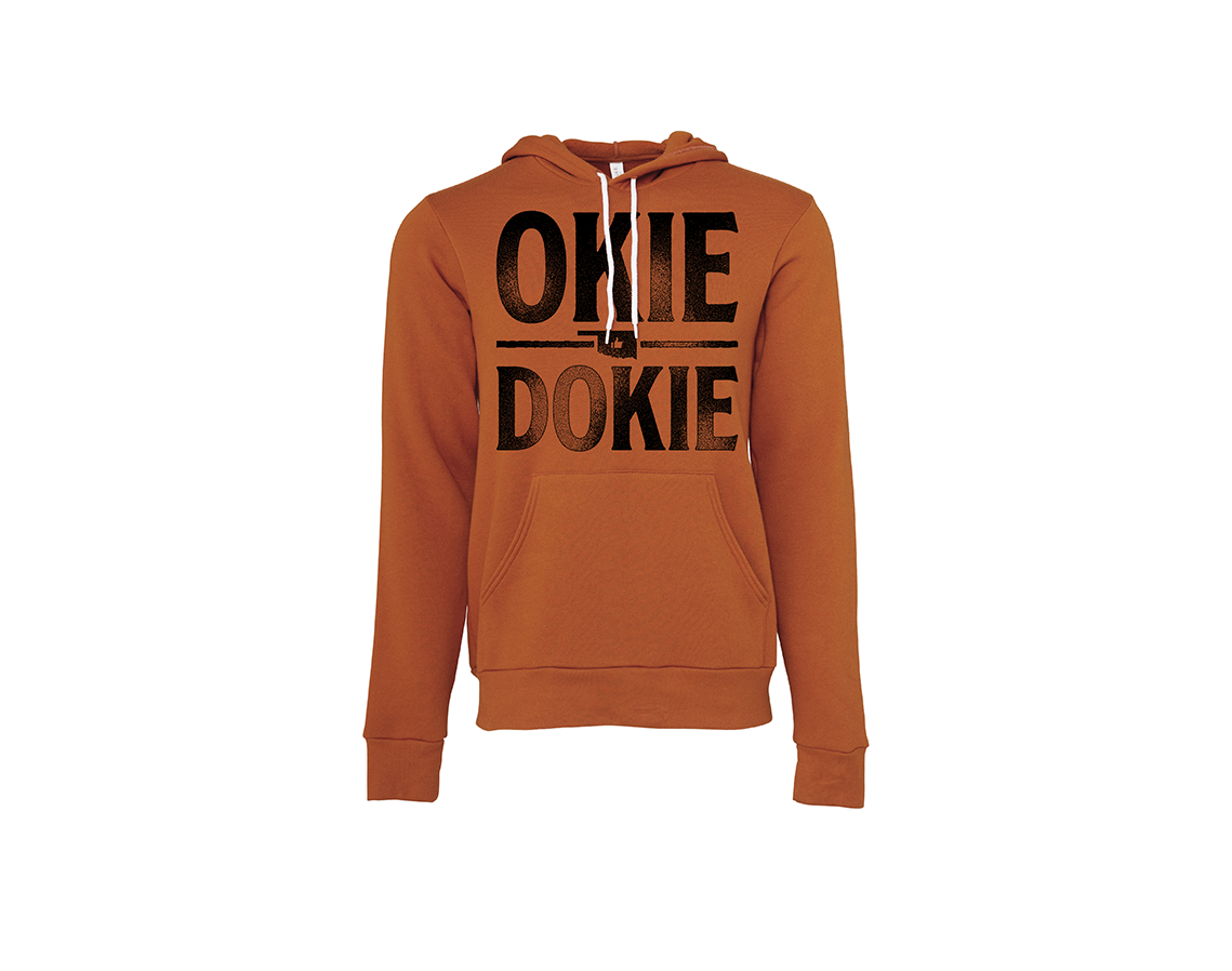 "close up image, Okie Dokie-Hoodie with Pouch Pockets"