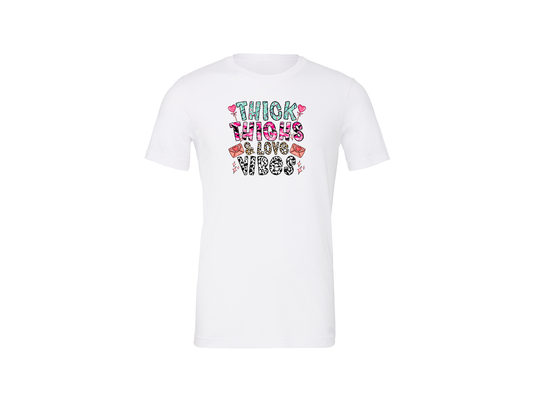 "close up image, Valentine's Thick Thighs T-Shirt"